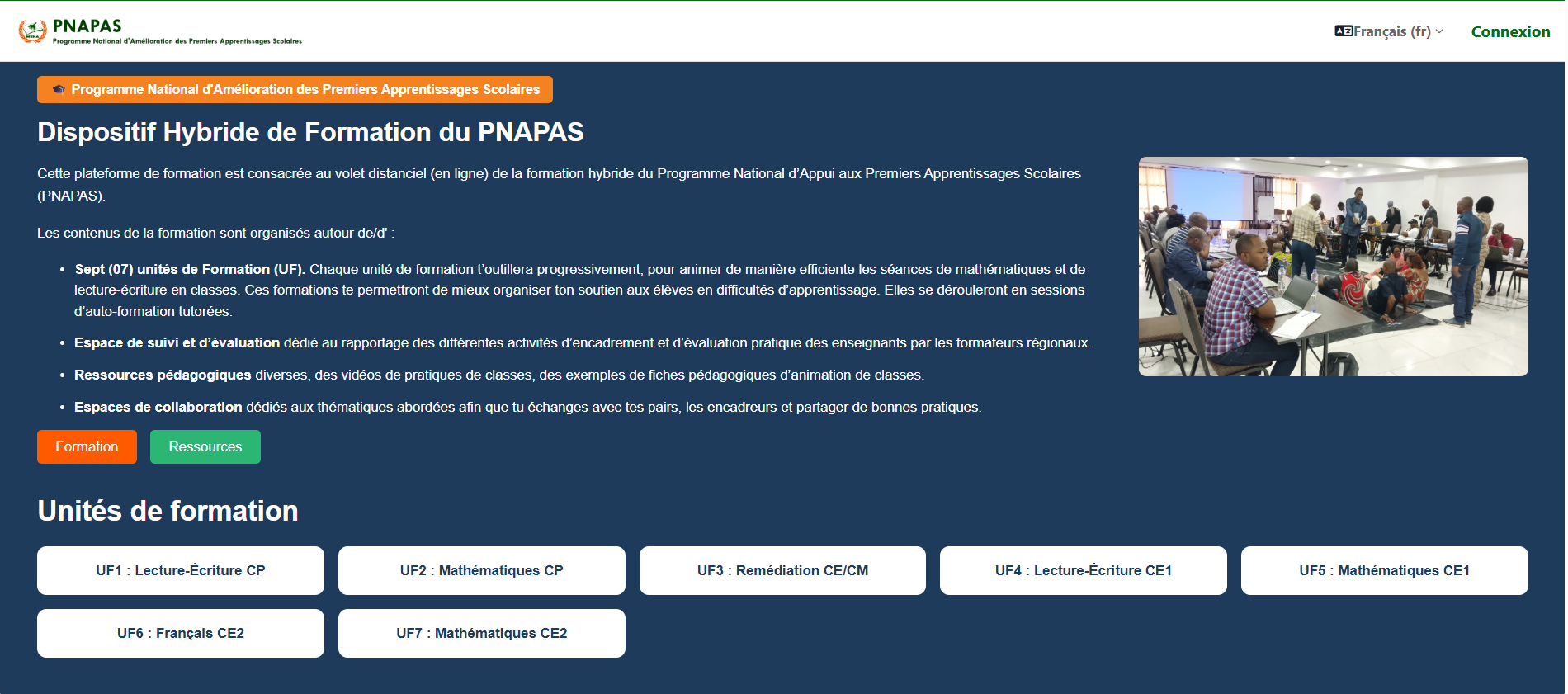 PNAPAS - Plateforme de formation "